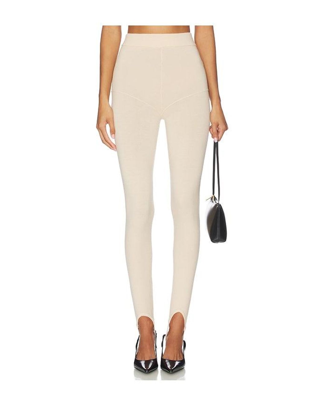AYA MUSE White Knit Leggings
