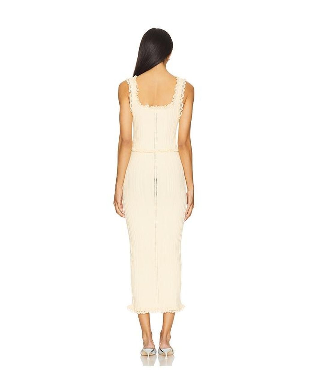 LPA White Kathy Sweetheart Dress