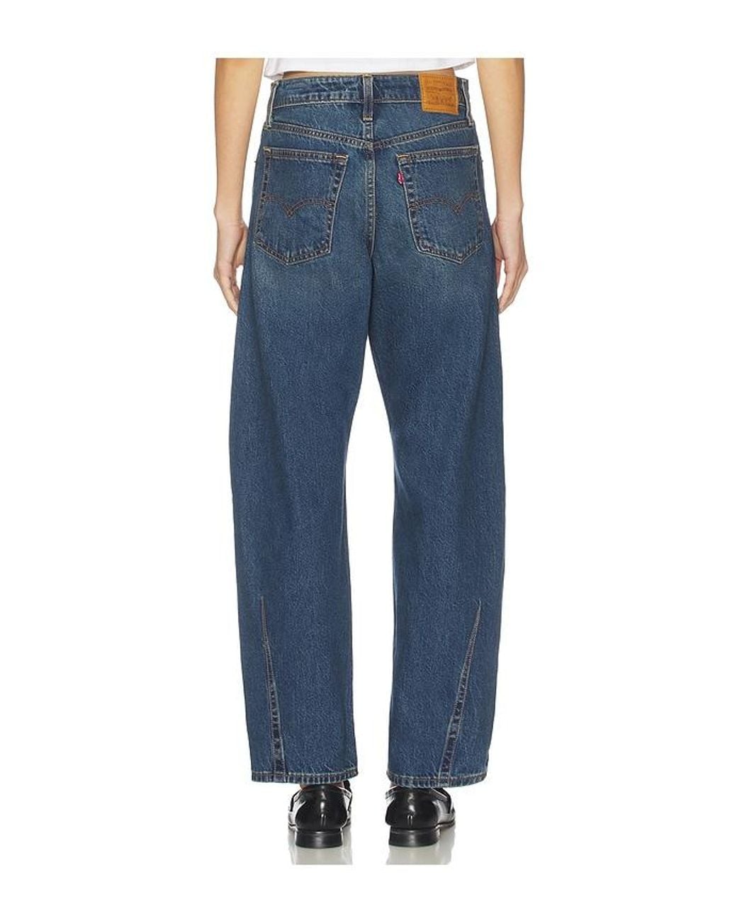 Levi's Blue Baggy Dad Barrel Jeans
