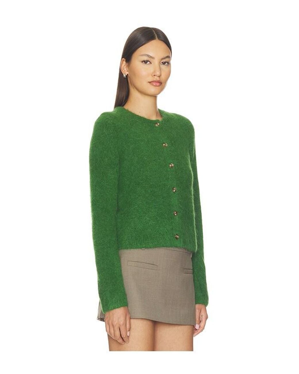 Pistola Green Yara Alpaca Blend Shrunken Cardigan