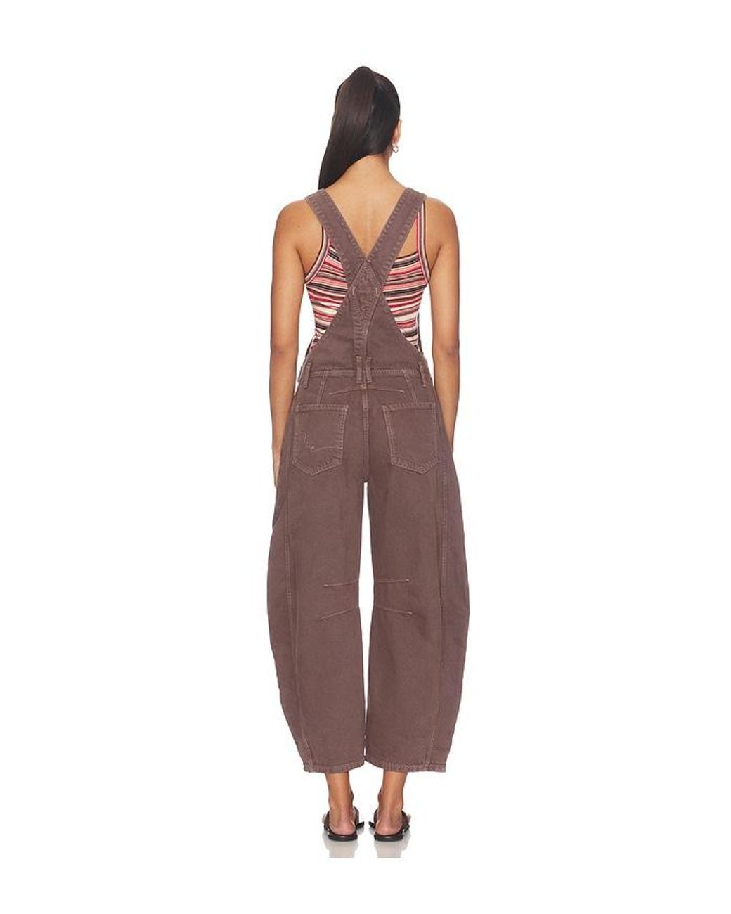 Free People Brown X We The Free Good Luck Overall