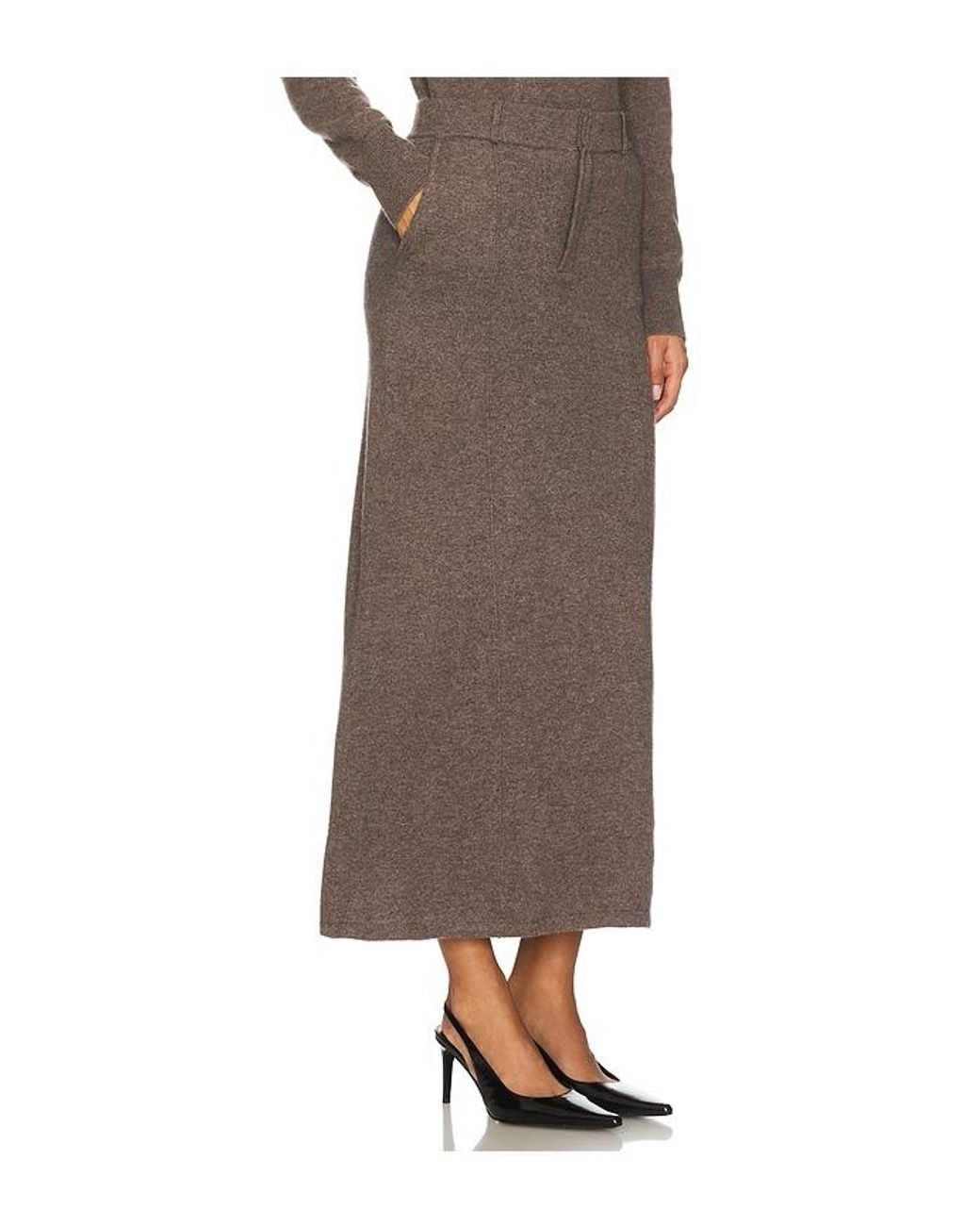 NAADAM Gray Cashmino Tailored Skirt