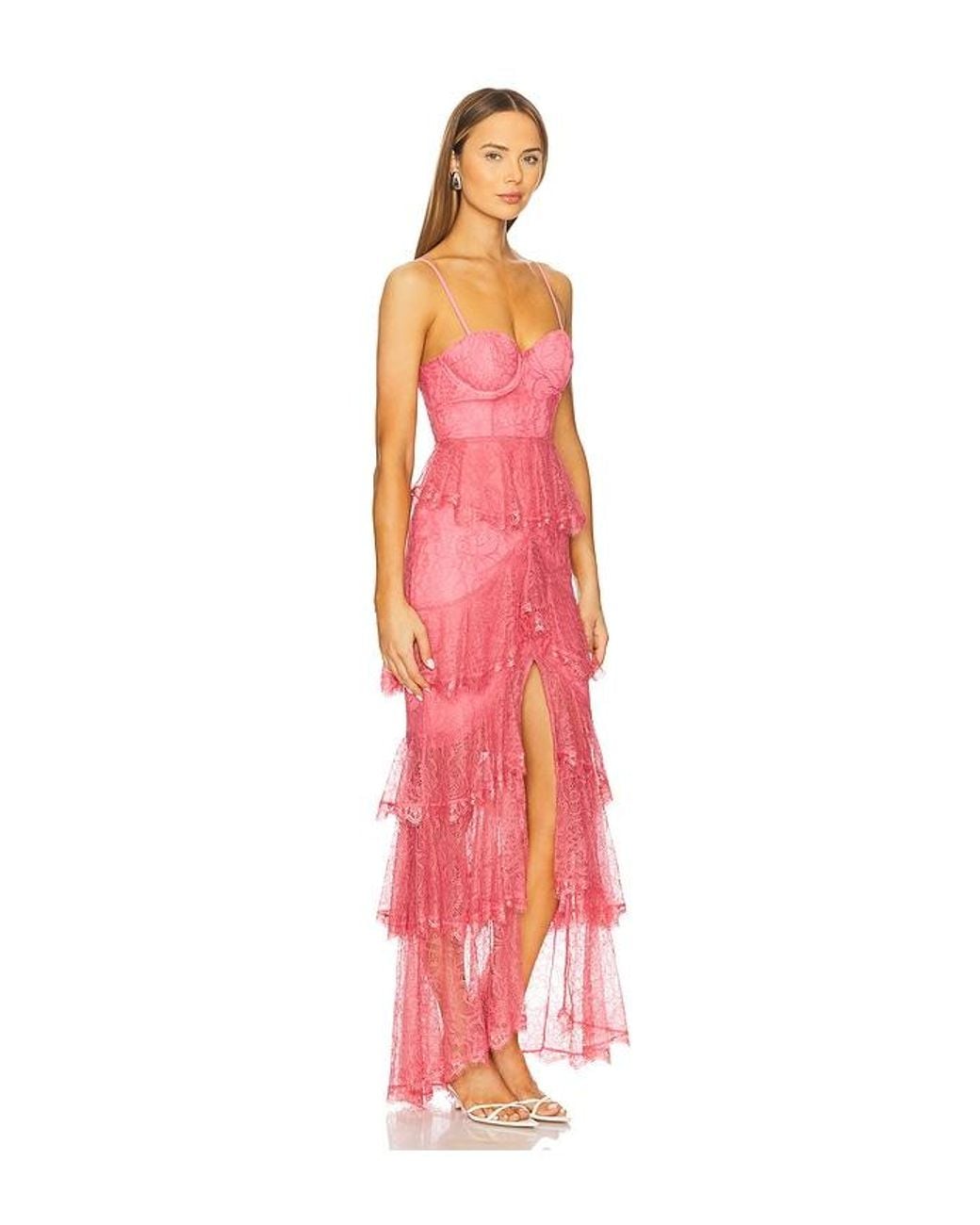 MAJORELLE Red Zelda Fitz Gown