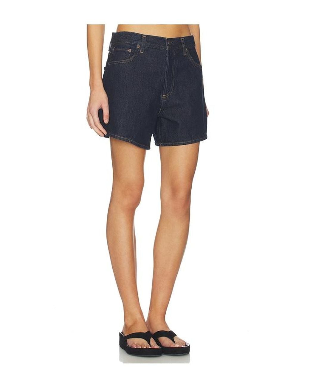 Agolde Blue Leith Oversized Shorts