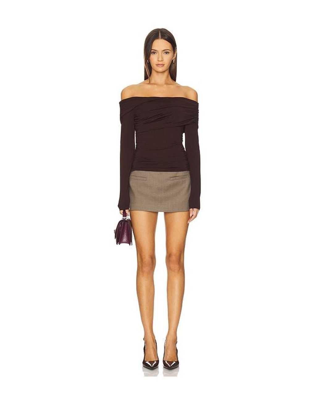 Astr Brown Datia Top