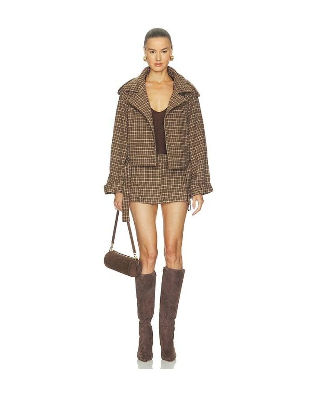 Nakedvice Brown Fletcher Check Jacket