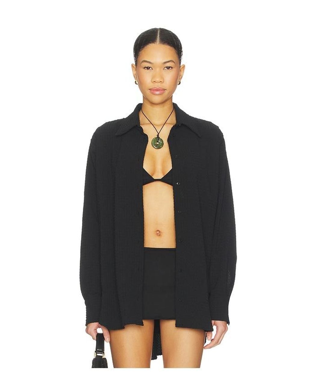 Hunza G Black Oversized Shirt