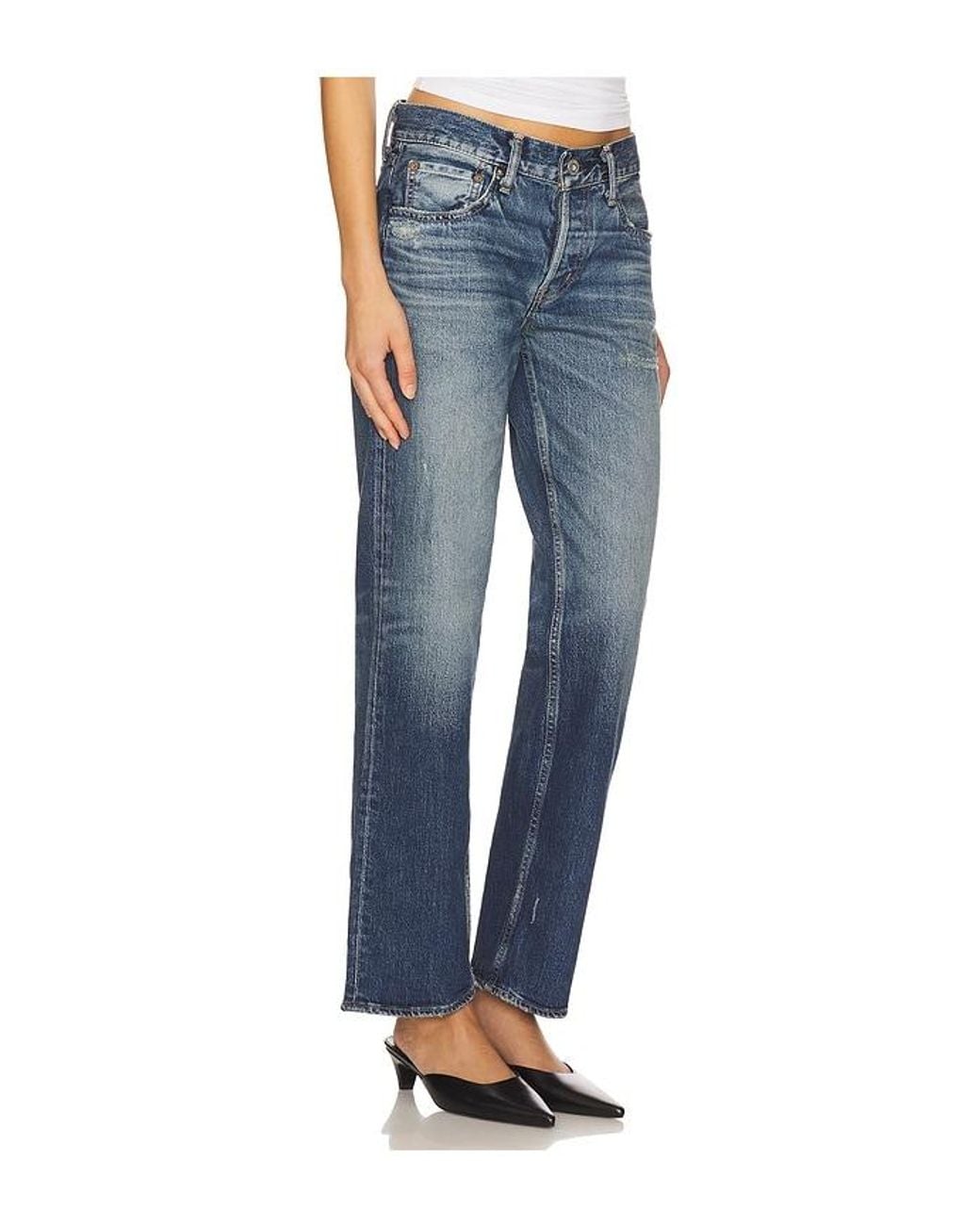 Moussy Blue Cedarhurst Straight Low Jeans