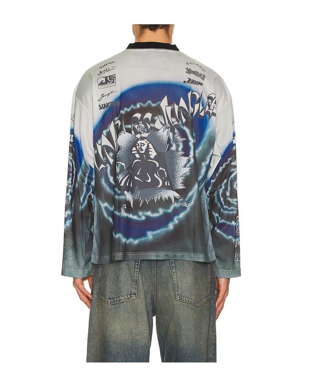 JUNGLES Blue Moto Jersey for men