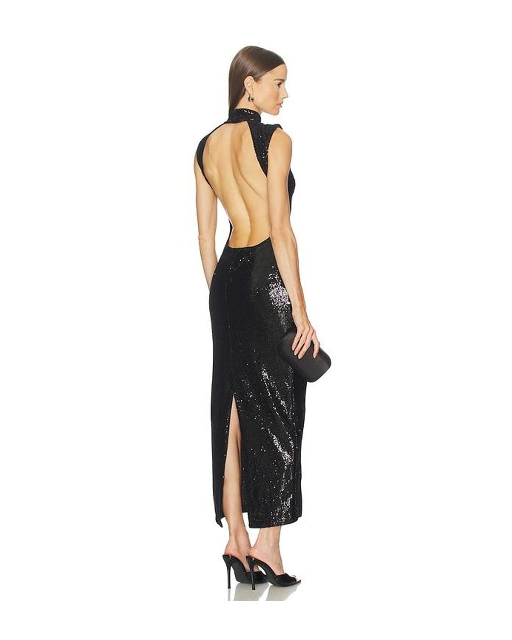 Michael Costello Black X Revolve Maeva Maxi Dress