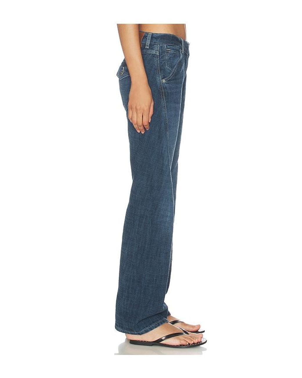 Free People Blue X We The Free X Revolve Highland Bowed Jean