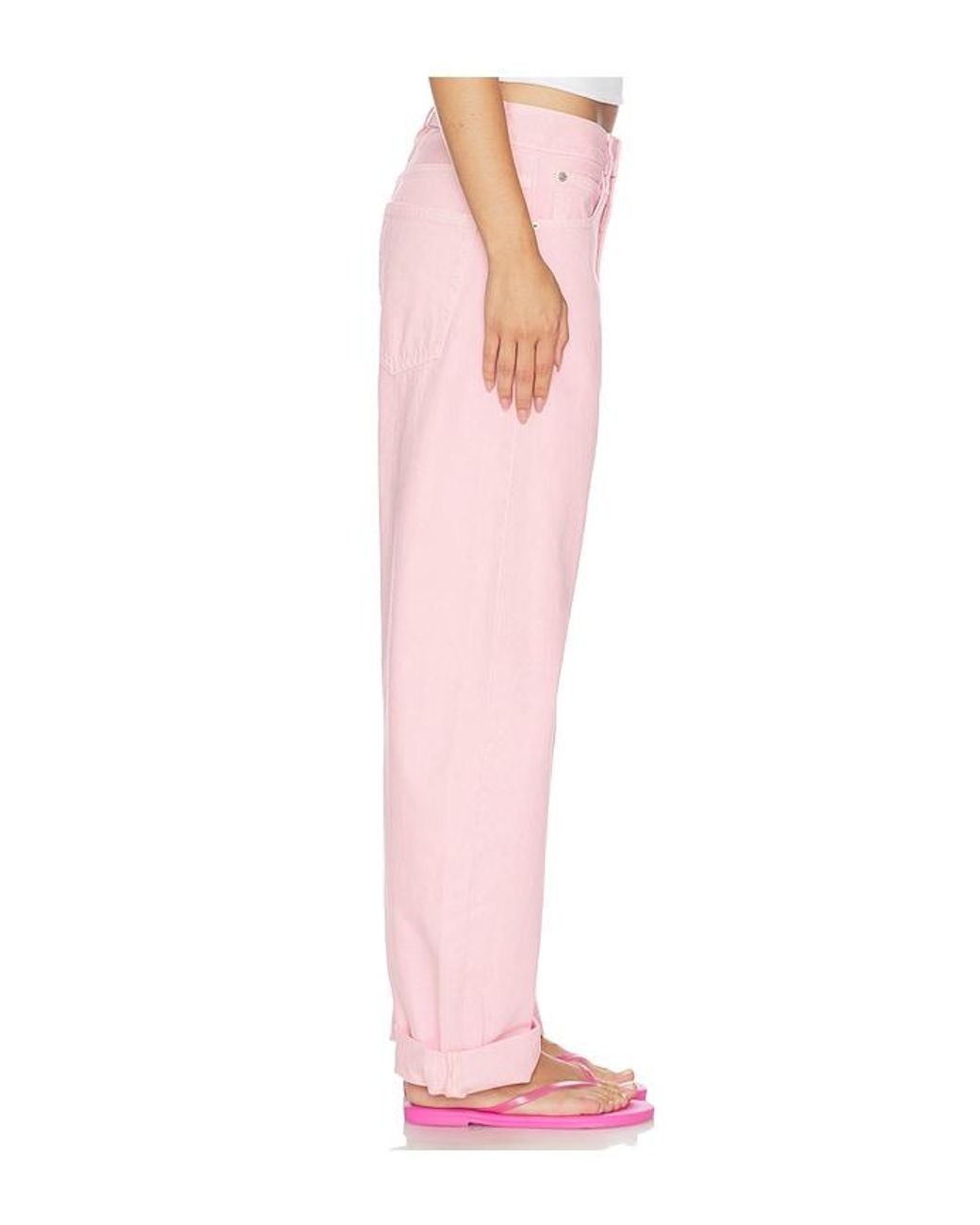FRAME Pink The Bubble Jeans