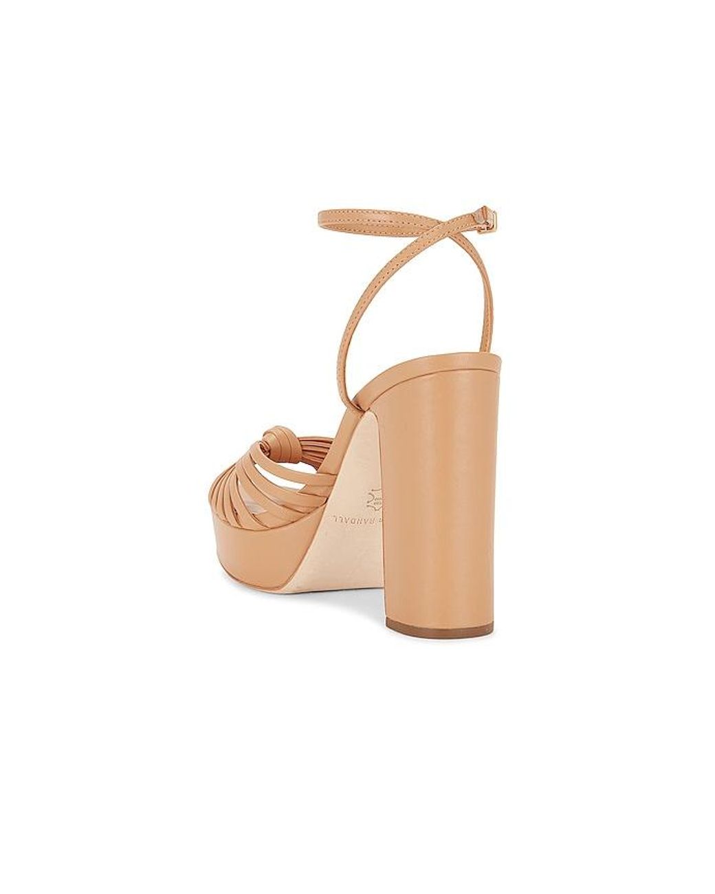 Loeffler Randall Natural Rivka Leather Knot Platform Sandal