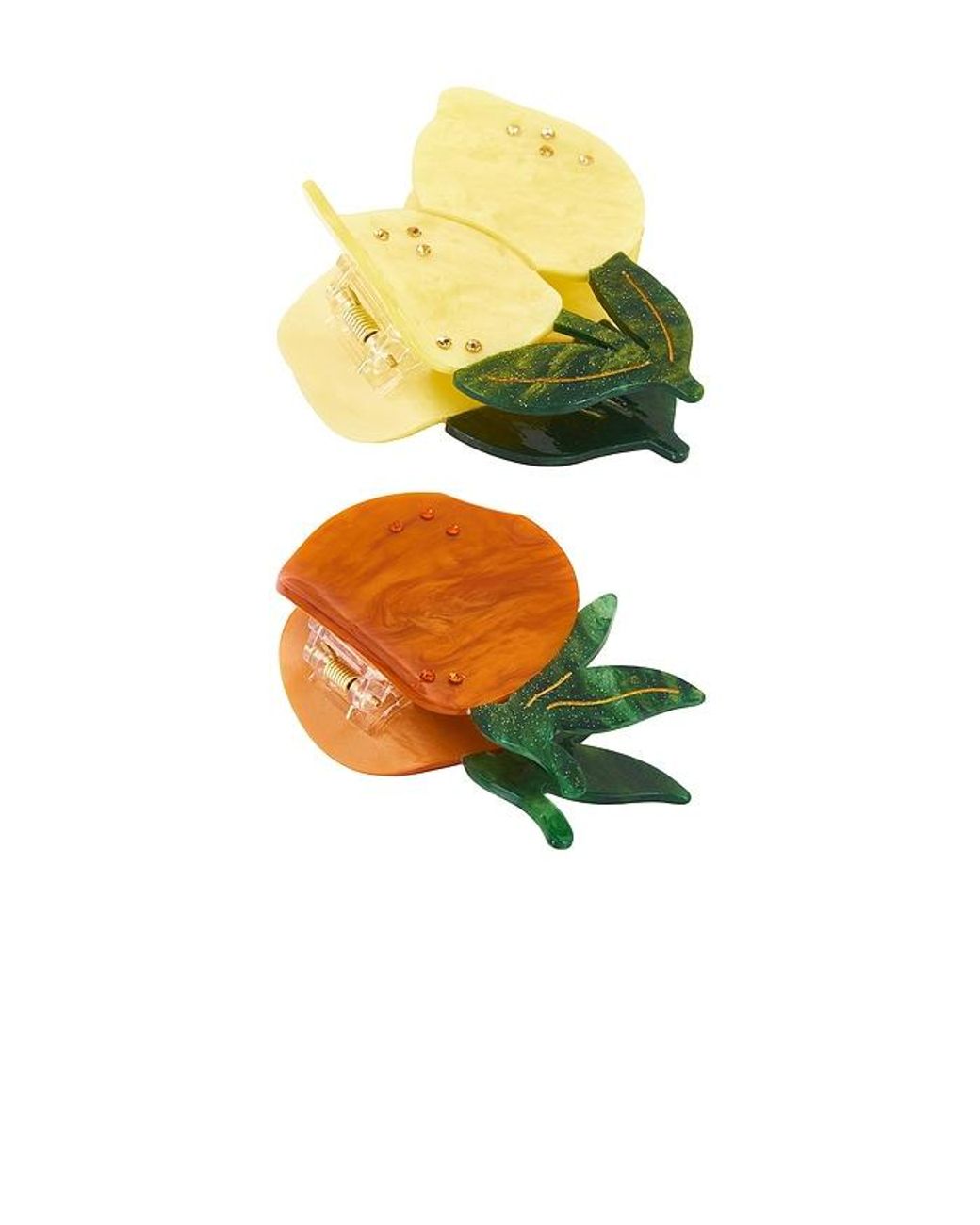 Frasier Sterling Yellow Lemon Clip Set