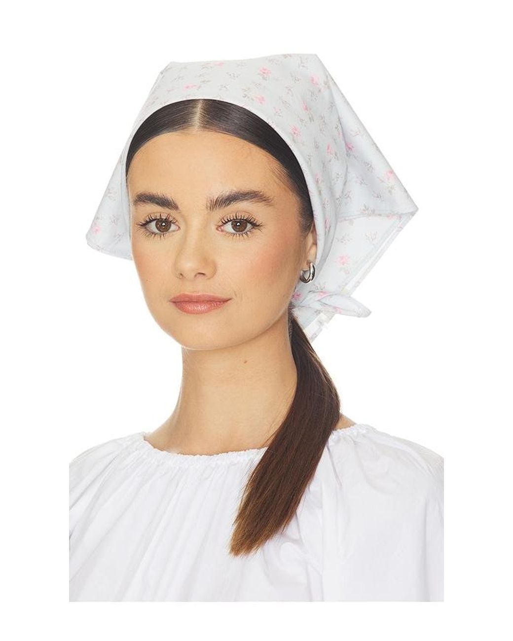LoveShackFancy Blue Clem Head Scarf