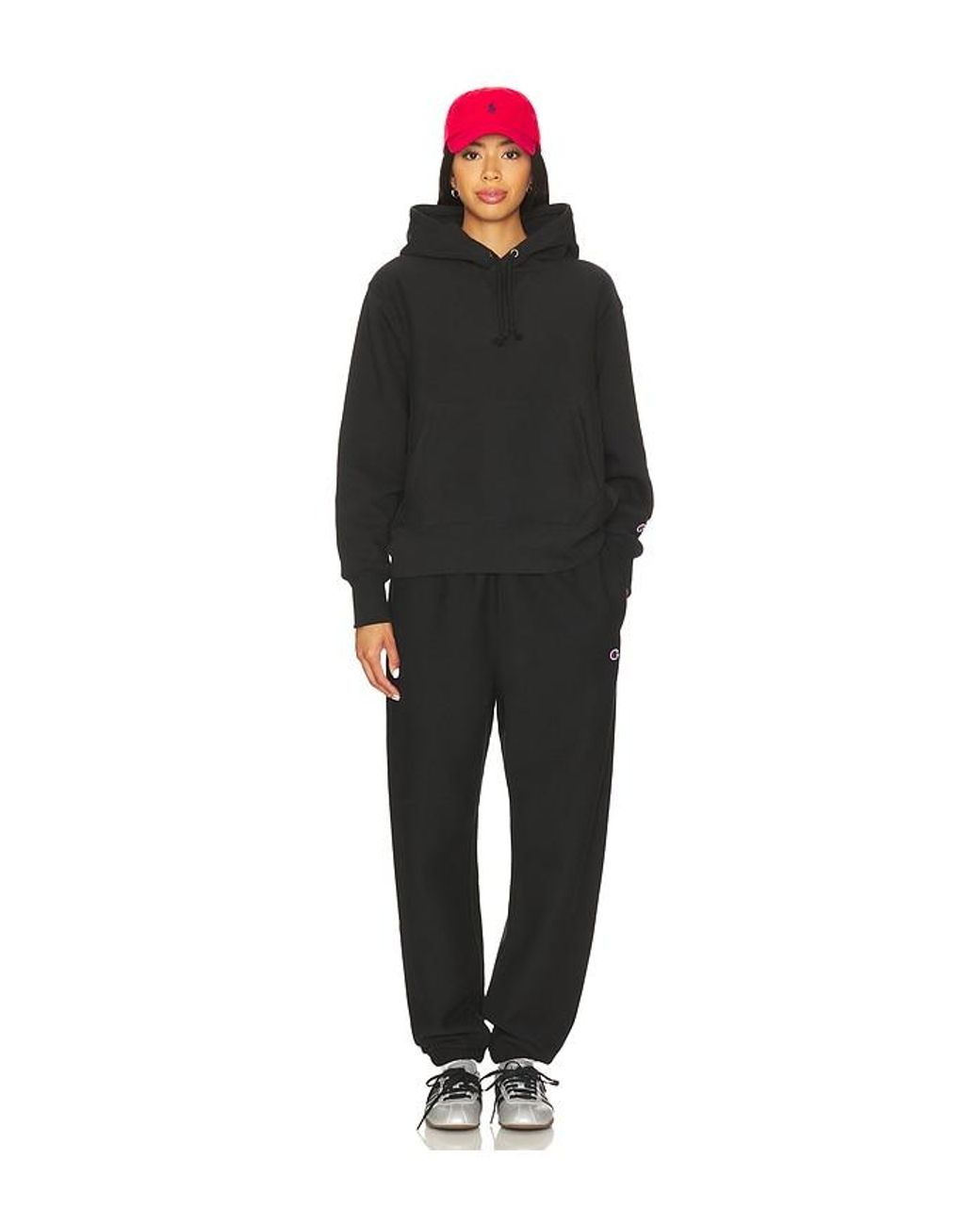 Champion Black Essentials Reverse Weave Cinched Bottom Sweatpant