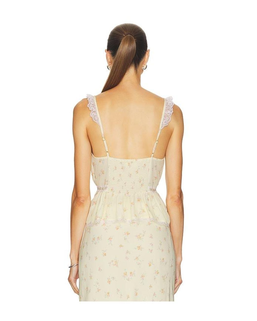 LoveShackFancy Natural Oberteil Nicoleta