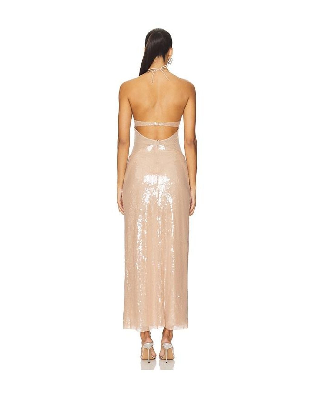 Ceren Ocak White Sequin Cut-Out Dress