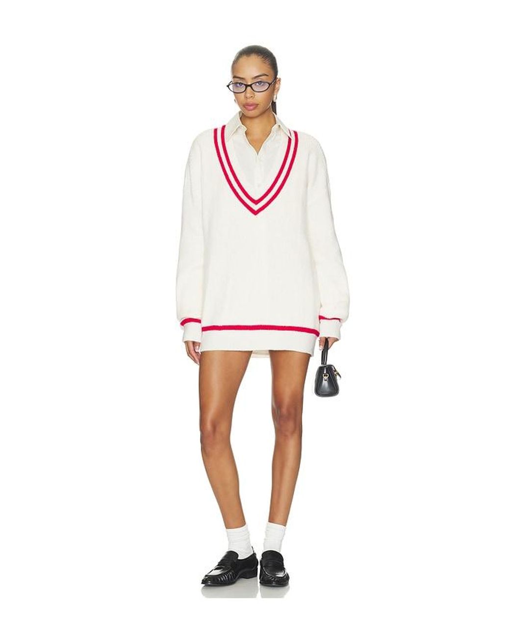 ALL THE WAYS White Varley Varsity Sweater
