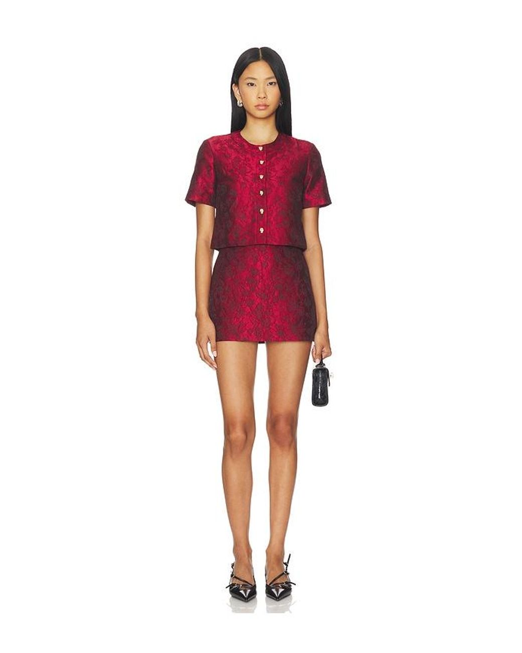 Amanda Uprichard Red X Revolve Braswell Top
