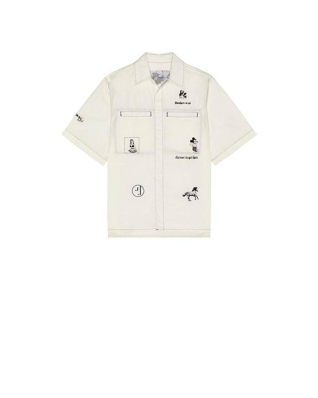 JUNGLES Natural No Where Button Up Shirt for men