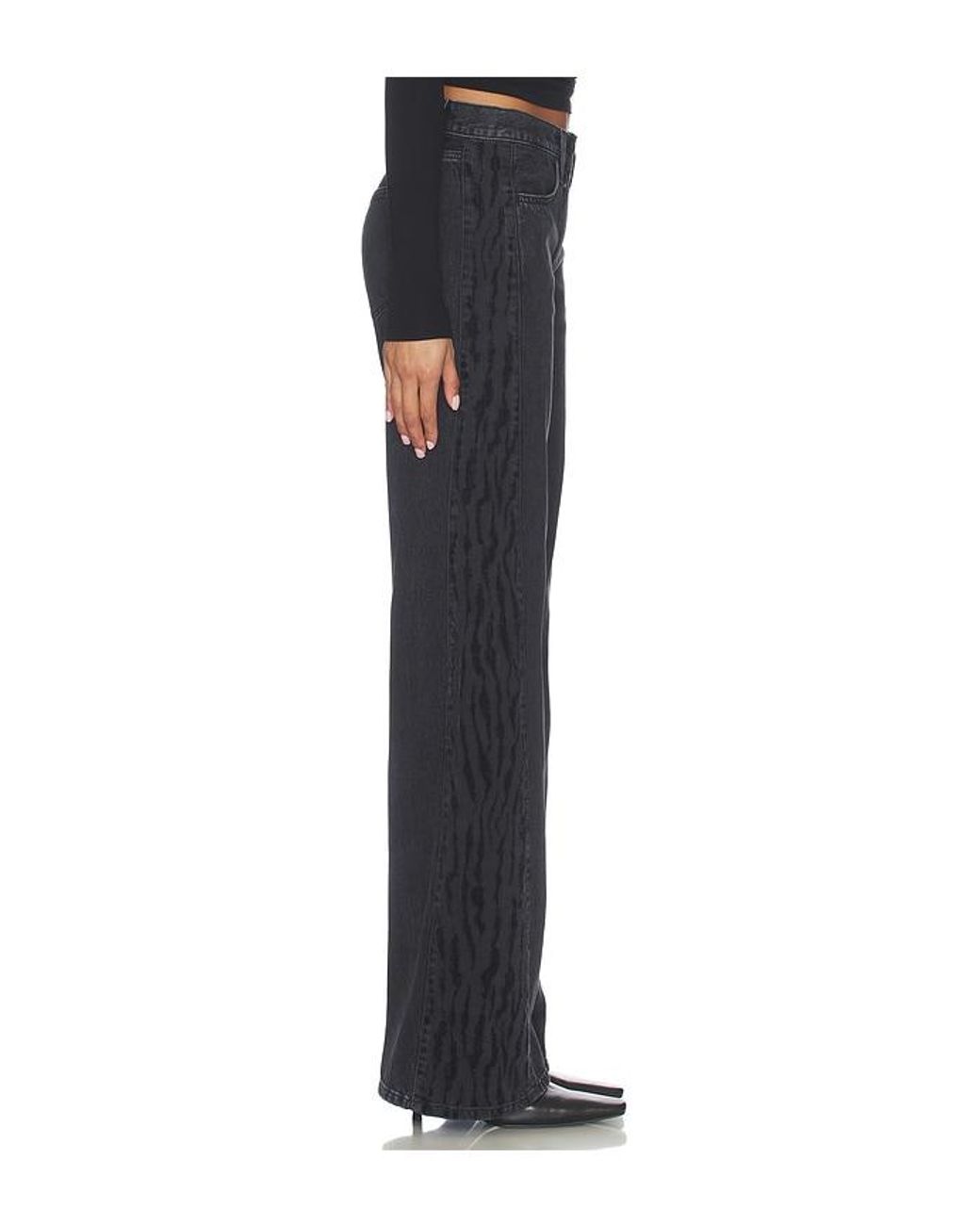Re/done Blue Laurel Zebra Barrel Jeans