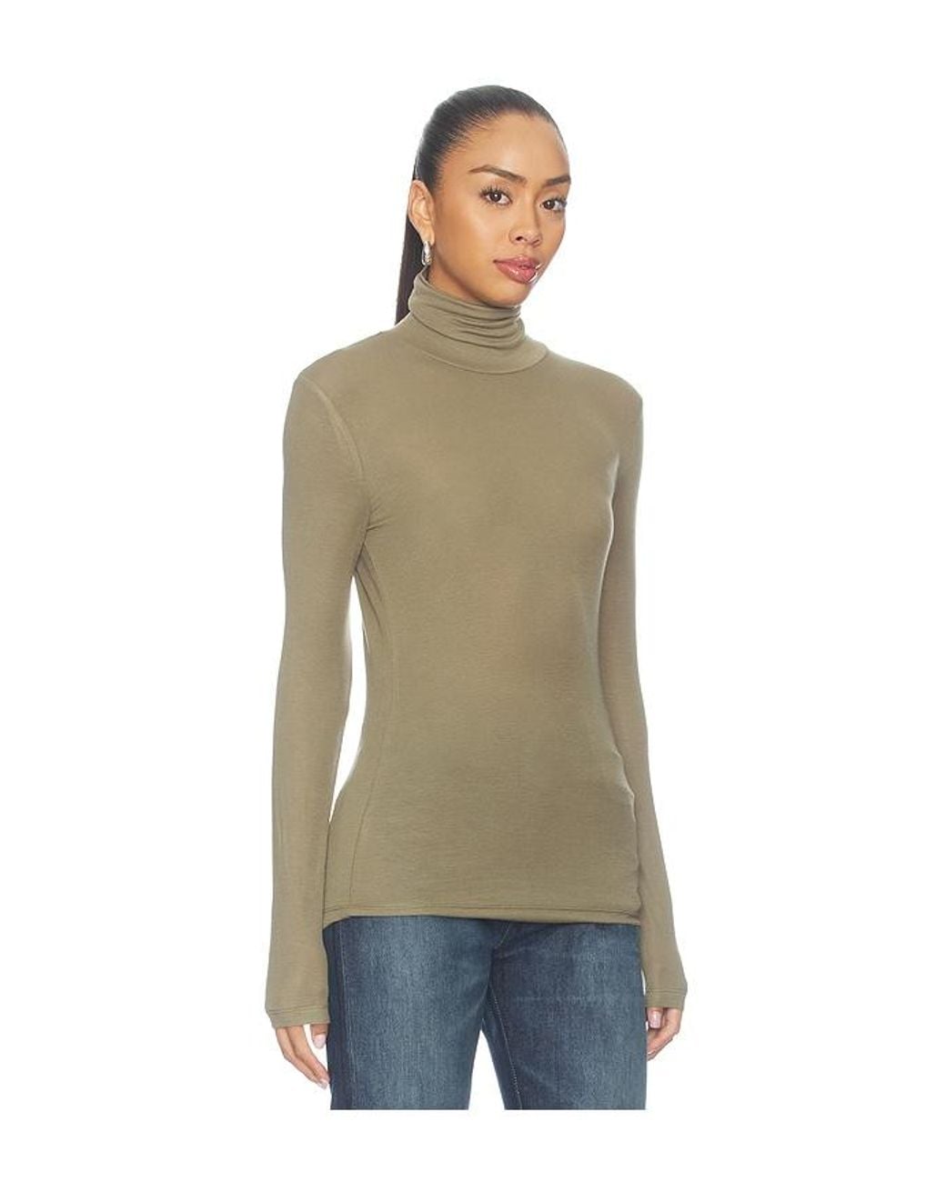 Agolde Blue Pascale Turtleneck Top