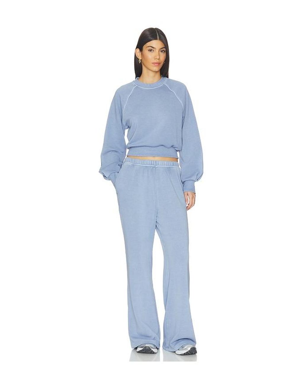 Beyond Yoga Blue Washed Away Wide Leg Pants