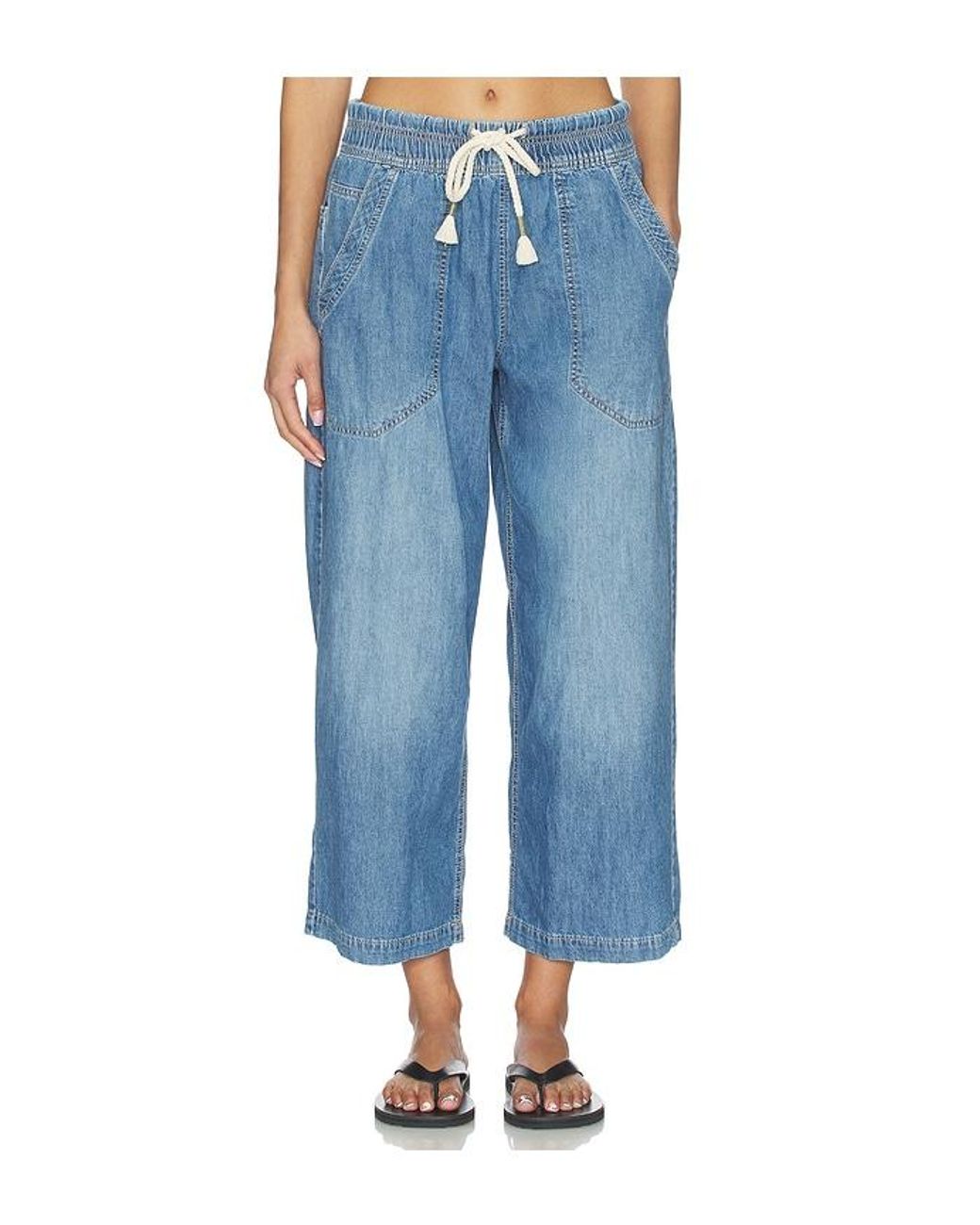 Free People Blue X We The Free Easy Peasy Pull On Jean