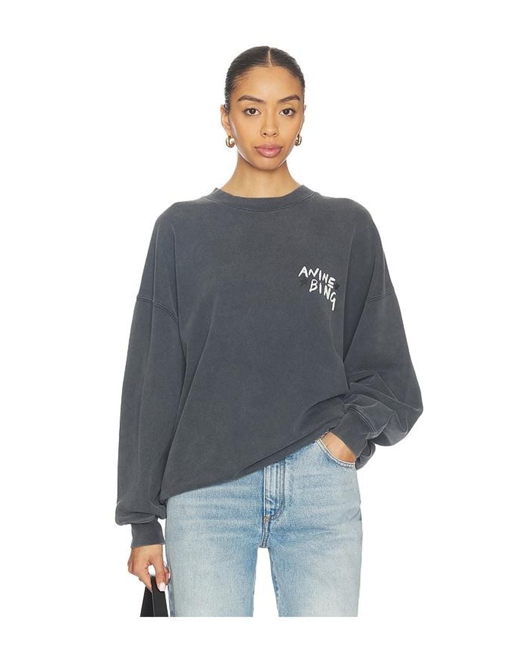 Anine Bing Blue Sweatshirt Miles