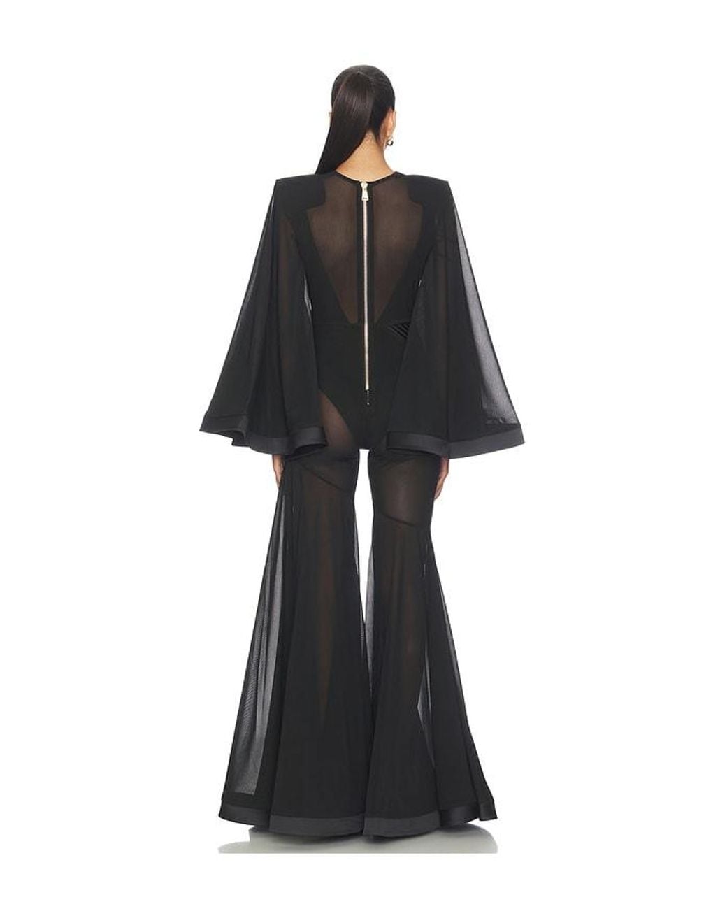 Zhivago Black Illusion Survives Love Pc Mesh Jumpsuit
