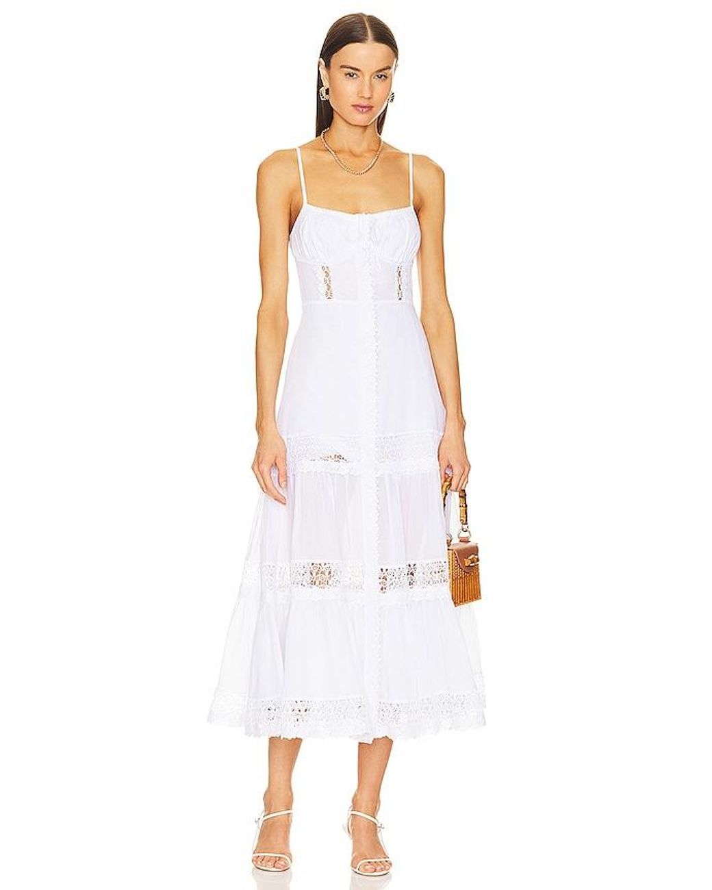 Charo Ruiz Ibiza Marisa Long Dress in White | Lyst