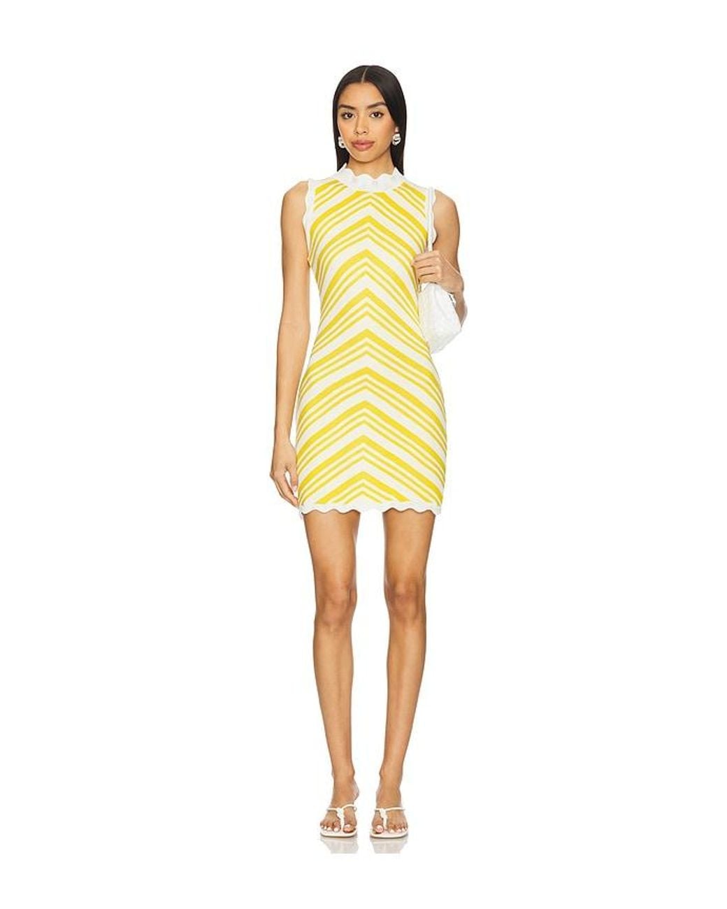 CAPITTANA Yellow Isabella Mini Dress