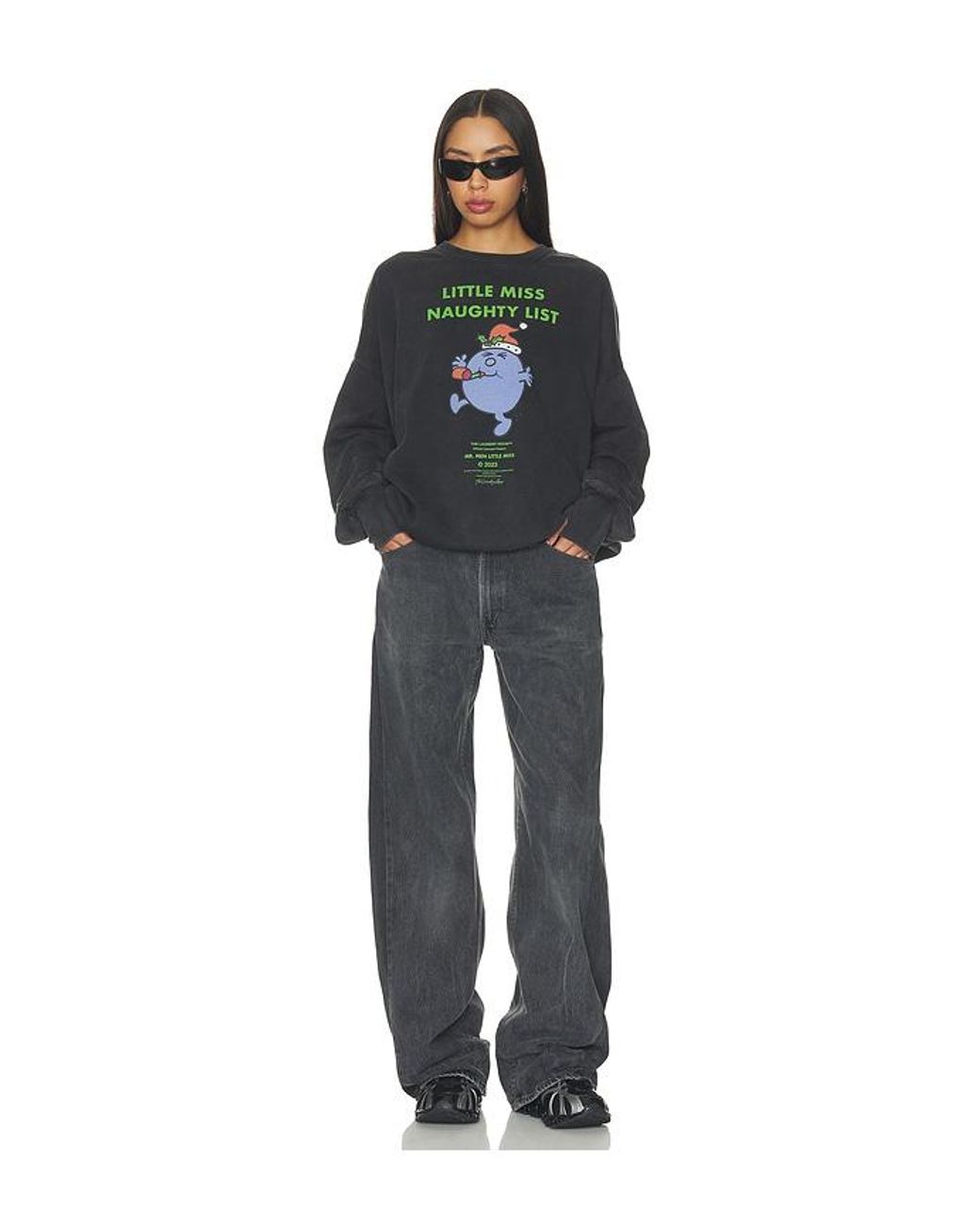 The Laundry Room Blue Little Miss Naughty List Jump Jumper Sweatshirt