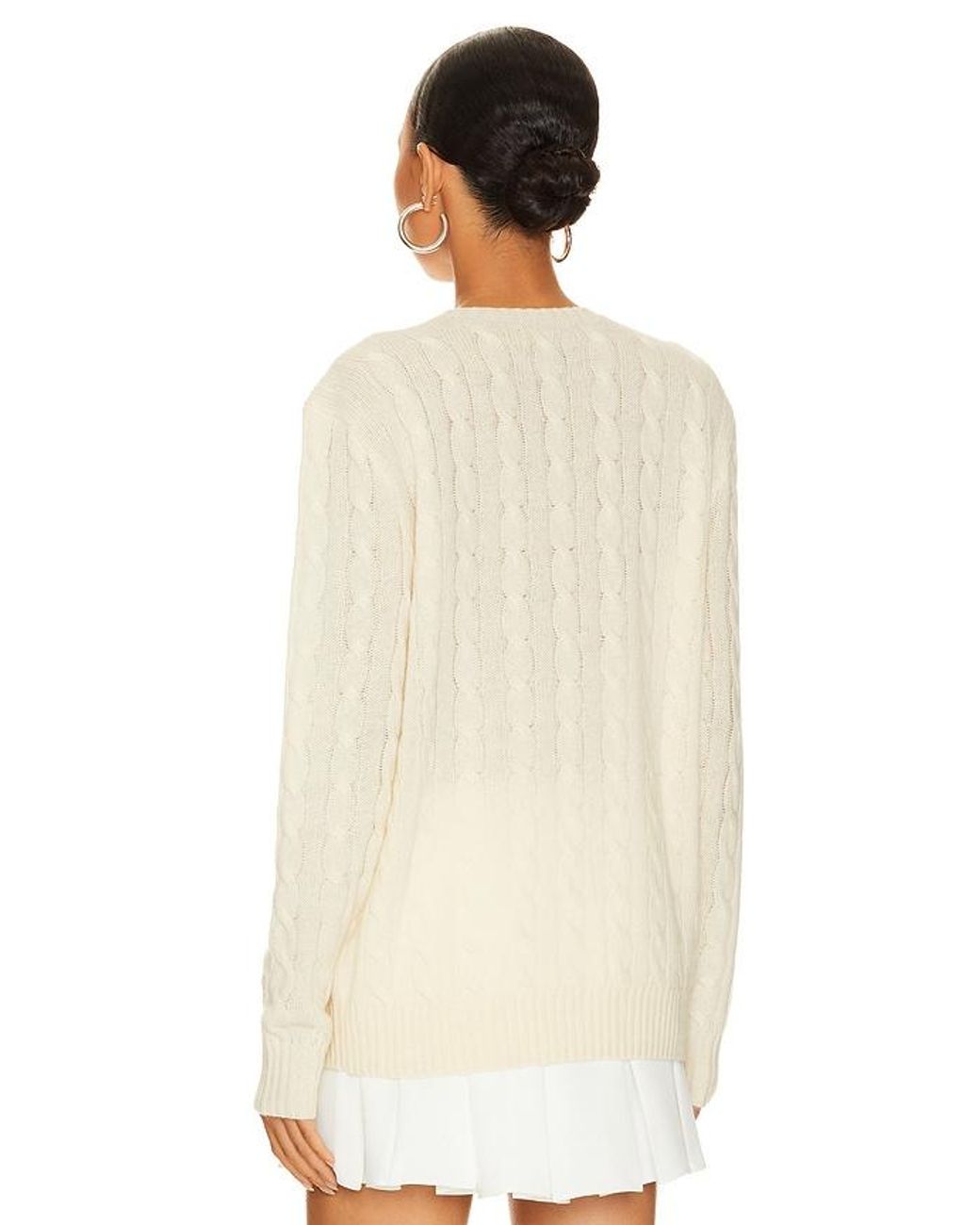 Polo Ralph Lauren Natural Cable-Knit Wool-Cashmere Sweater