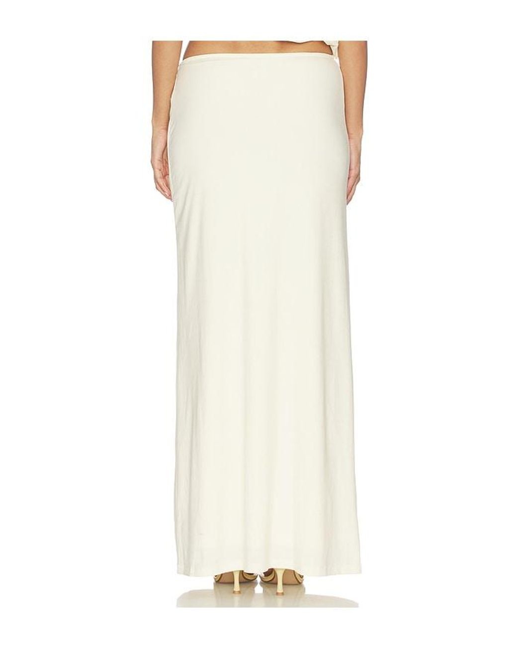 SNDY'S White Alia Maxi Skirt