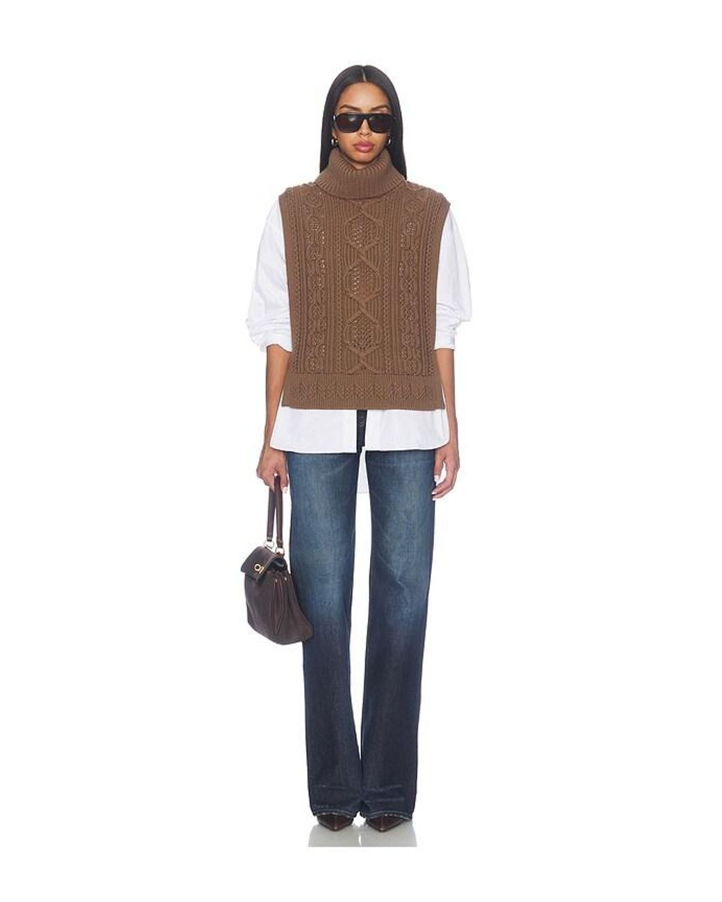 Veronica Beard Brown Bentleigh Knit Vest