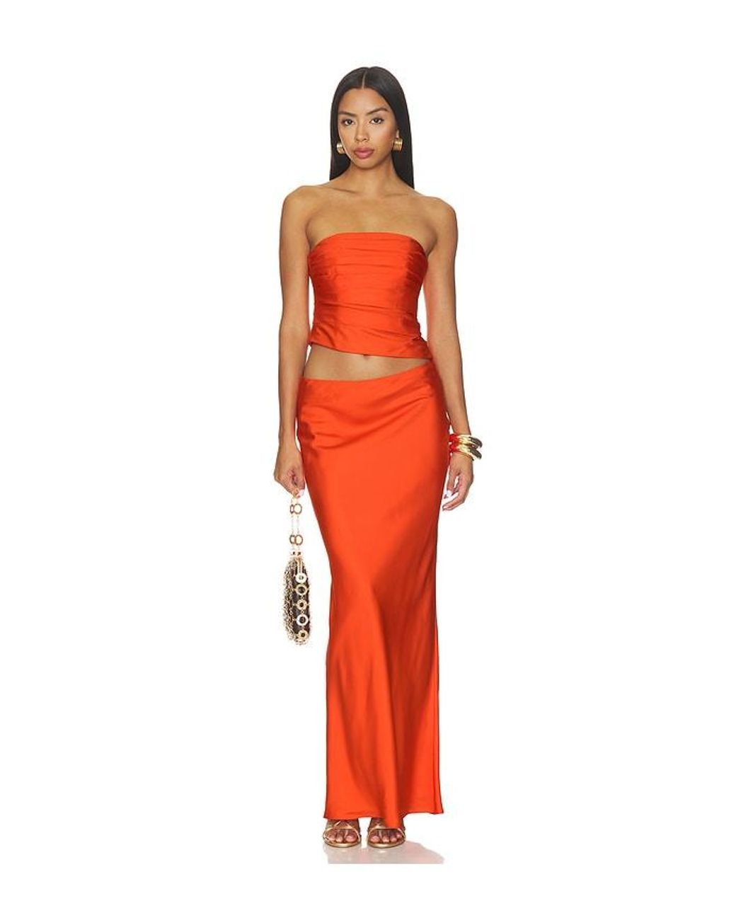 Cult Gaia Orange Krisha Top