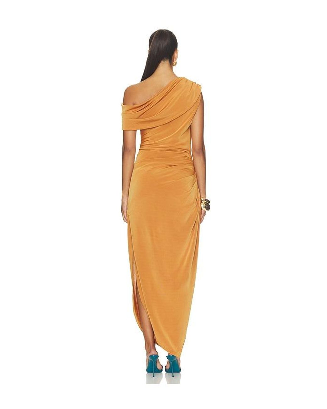 Curaae by Elliatt Orange Roya Asymmetric Maxi Dress