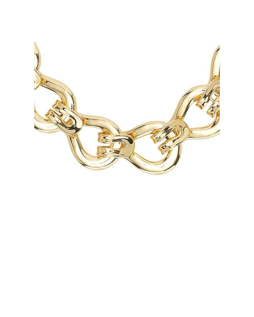 Lele Sadoughi Metallic Buckle Collar Necklace