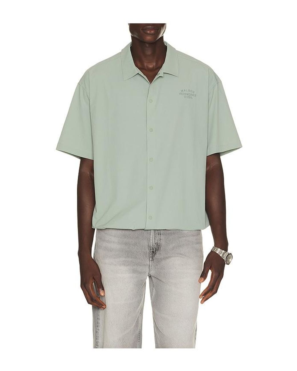Malbon Green Division Shirt for men