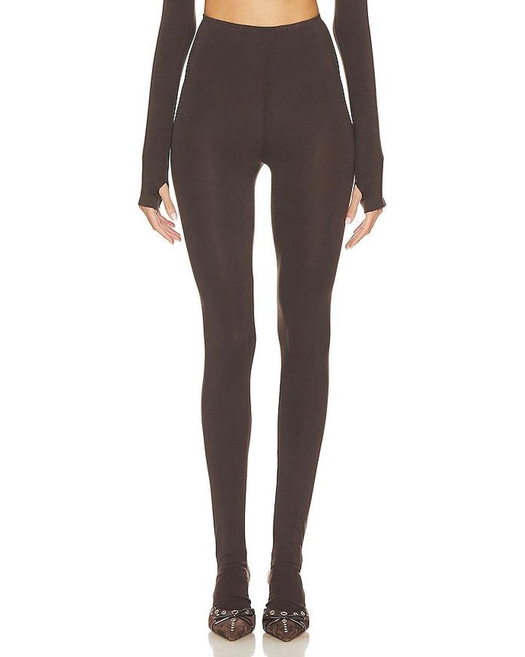 Norma Kamali Black Legging With Footie