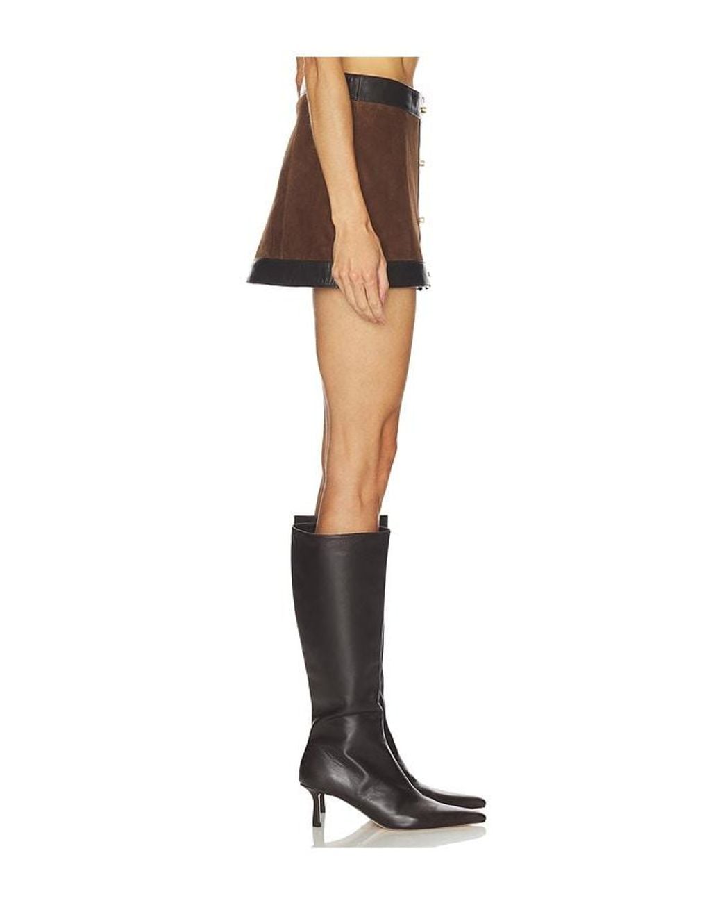 retroféte Multicolor Lisbeth Leather Skirt