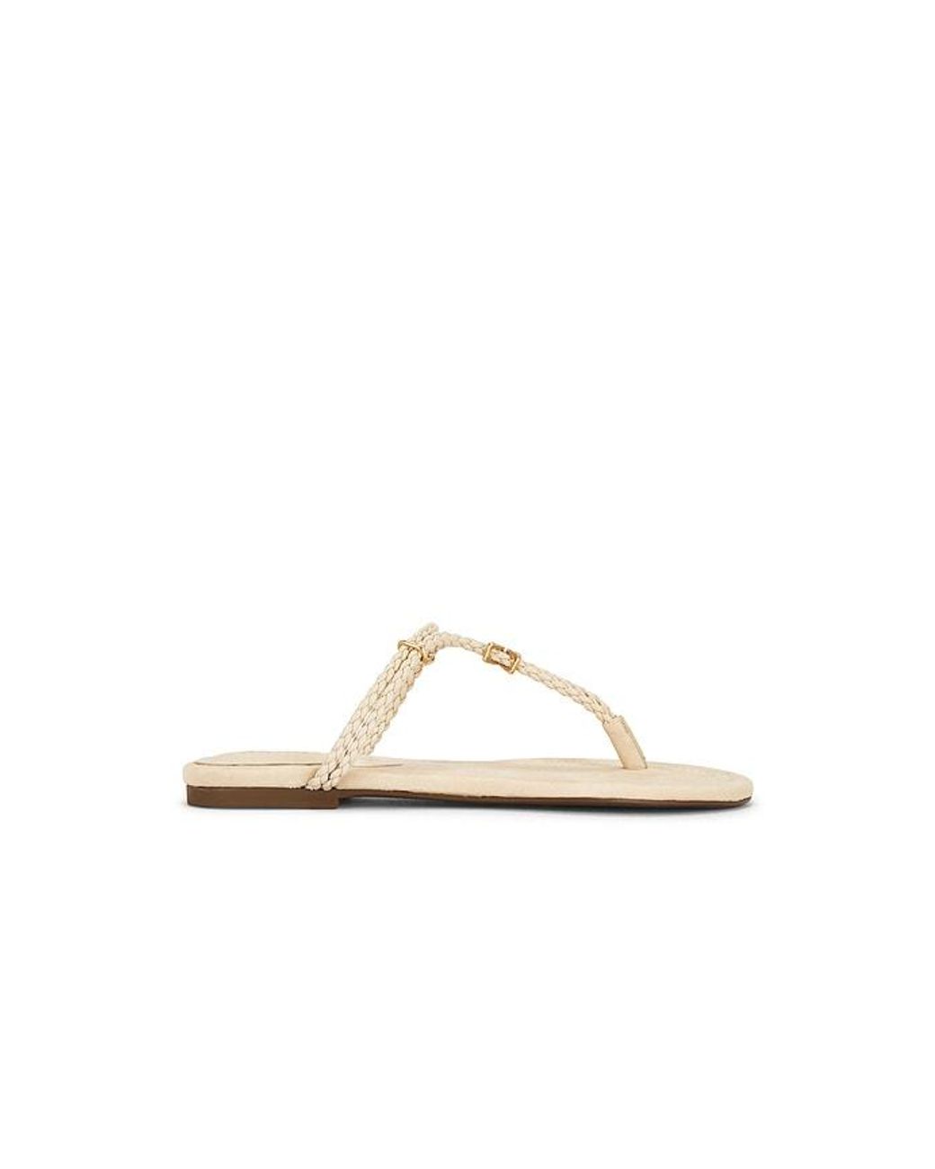 SCHUTZ SHOES White Cordelia Flat Sandal