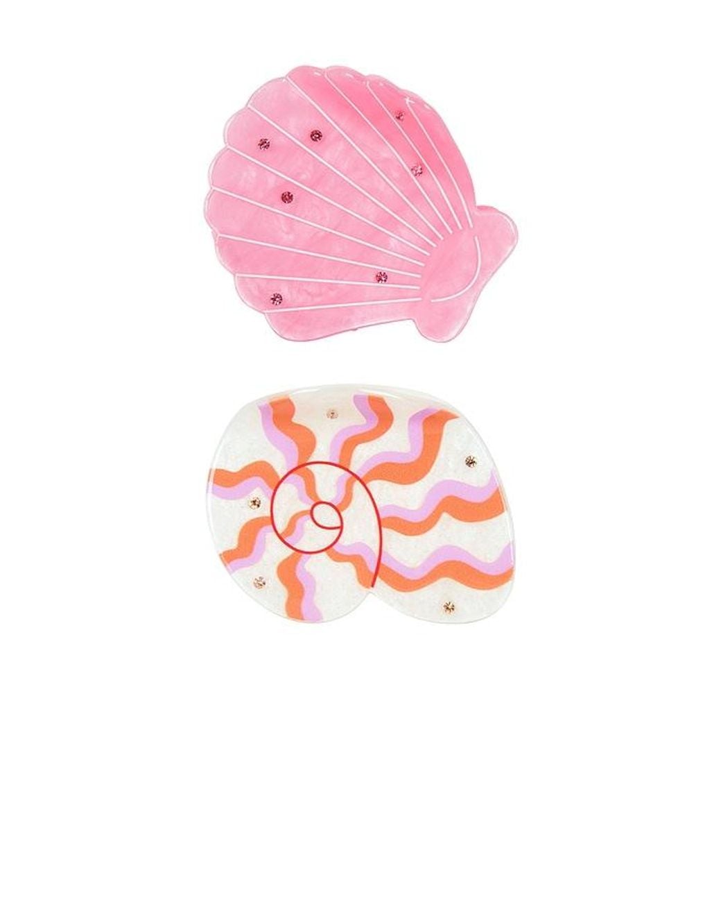 Frasier Sterling Pink Shell Beach Claw Clip Set