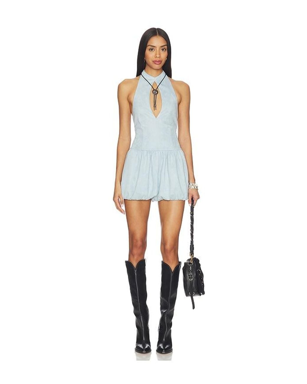 Lamarque White X Revolve Taiga Faux Suede Romper
