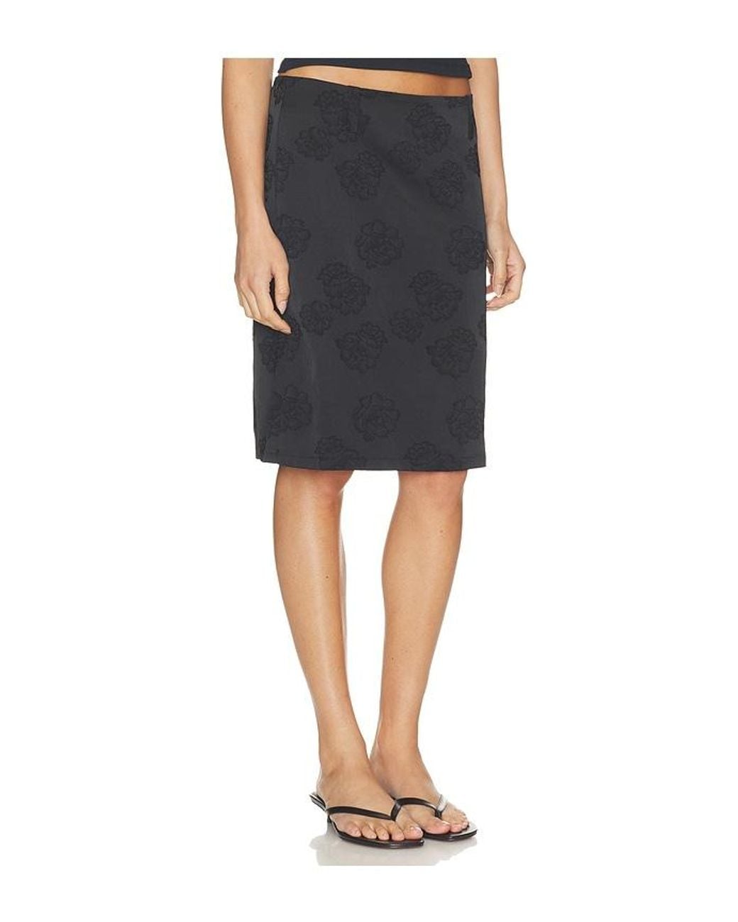 Lioness Black Play On Midi Skirt