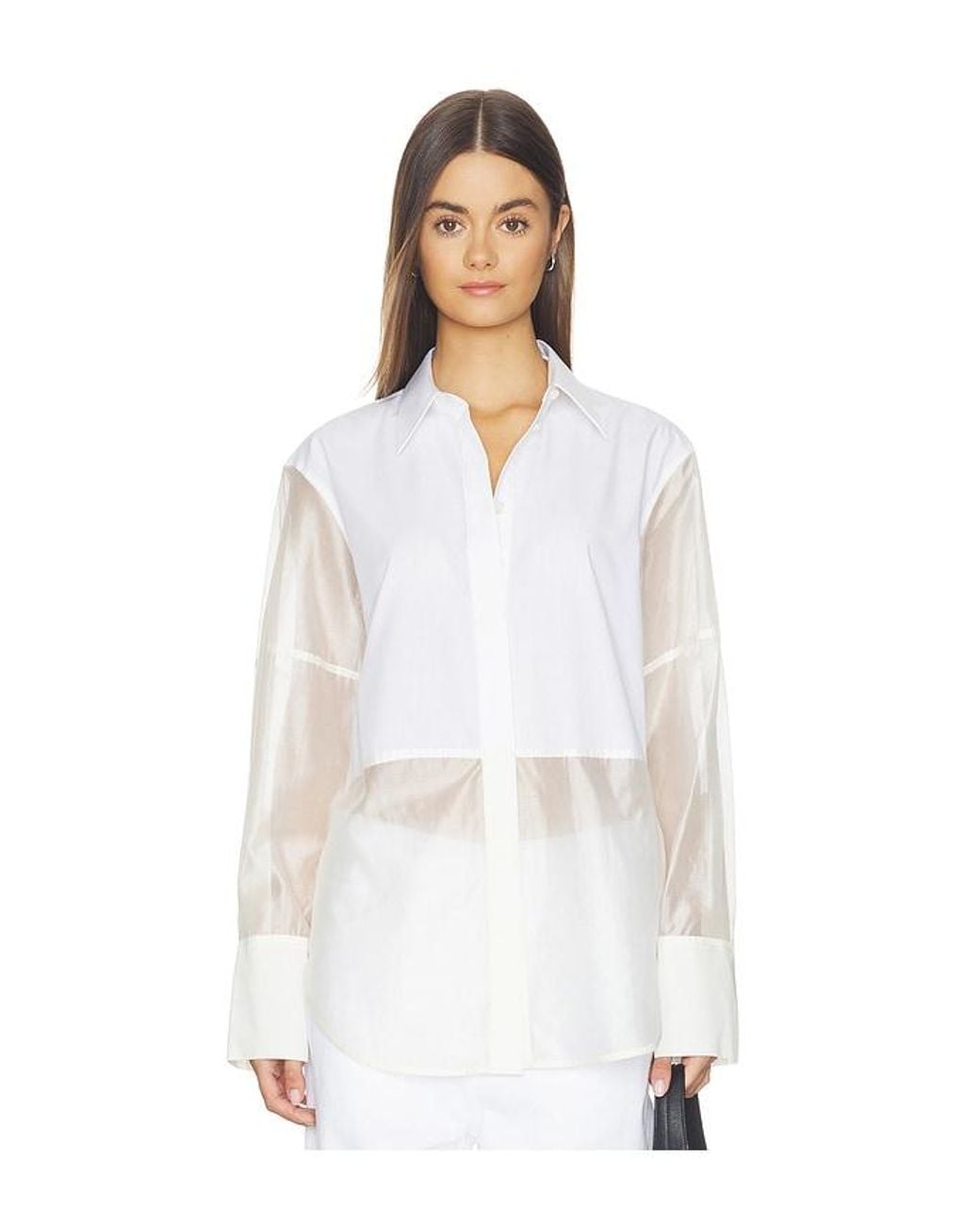 Helmut Lang White Combo Long Sleeve Shirt