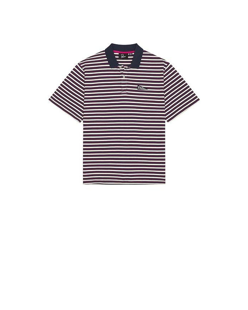 by Parra Red Flag Striper Polo Shirt for men