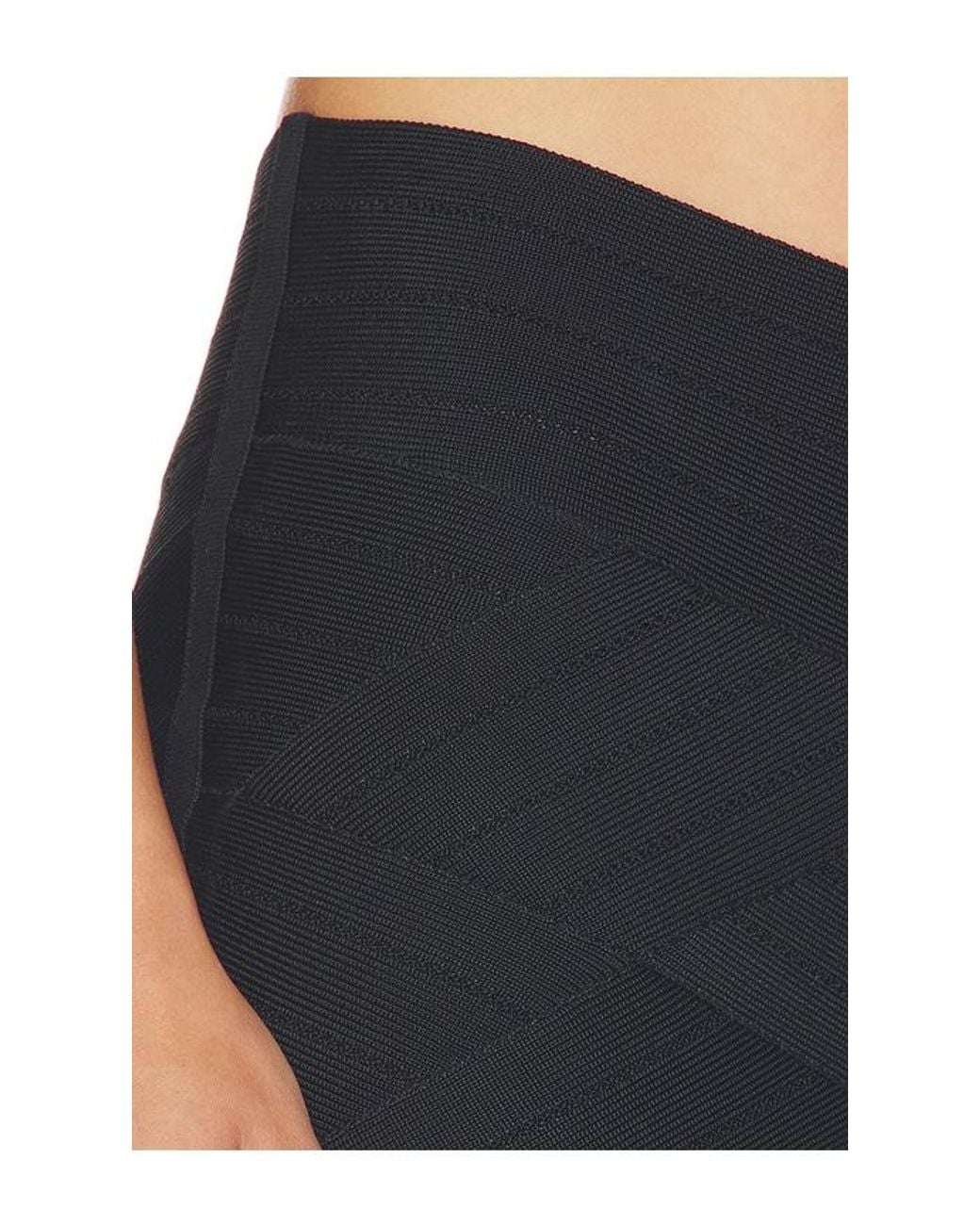 HAELO Black Bandage Weave Midi Skirt